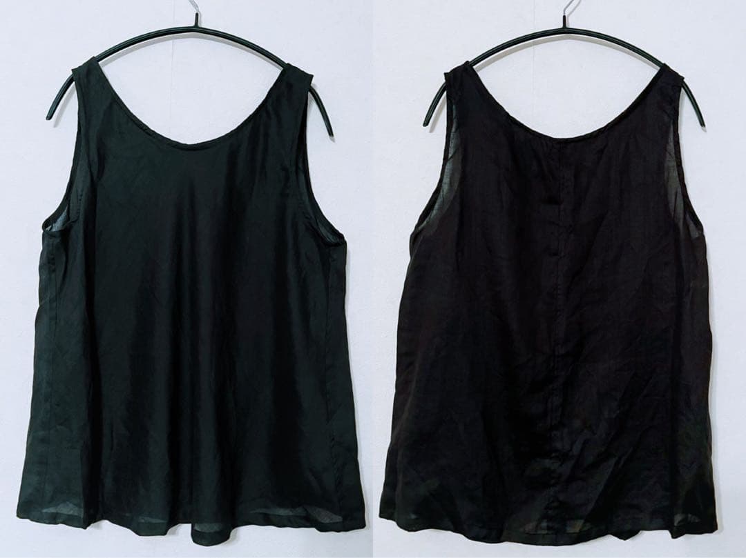 IONO リネン 麻 ラミー 100%超薄手ノースリーブシャツ mittan 系