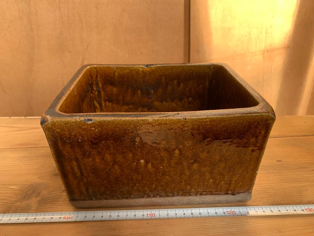 会津本郷焼　時代物ニシン鉢鰊　耳付大型　民芸民藝陶器アンティーク保存食容器骨董品