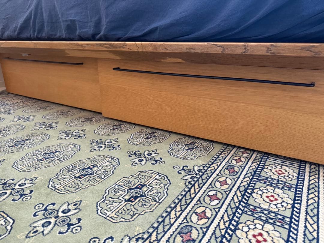 【無印良品】ベッド下収納・大・オーク材25㎝高×2個