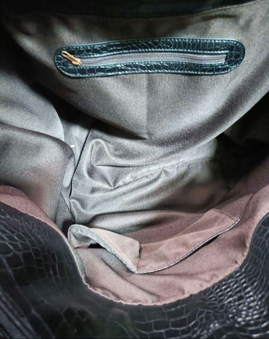 cooco クーコ　クロコ型押しキャリーカート　アルミハンドル　2way 黒