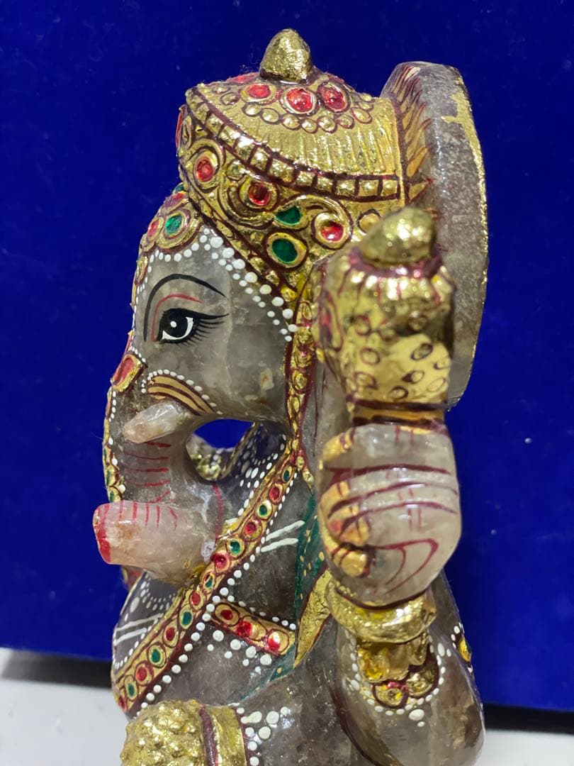 期間限定お値下げ！ ガネーシャ　特大　希少　置物　ラブラドライト