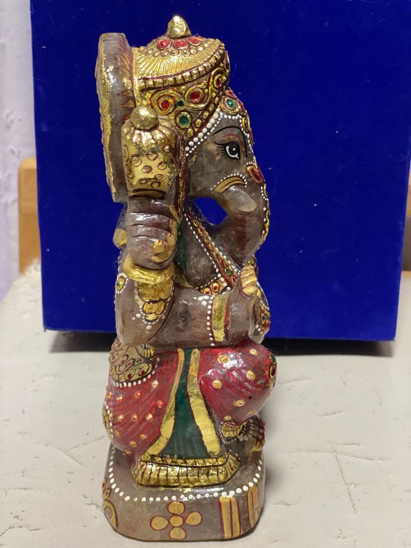期間限定お値下げ！ ガネーシャ　特大　希少　置物　ラブラドライト