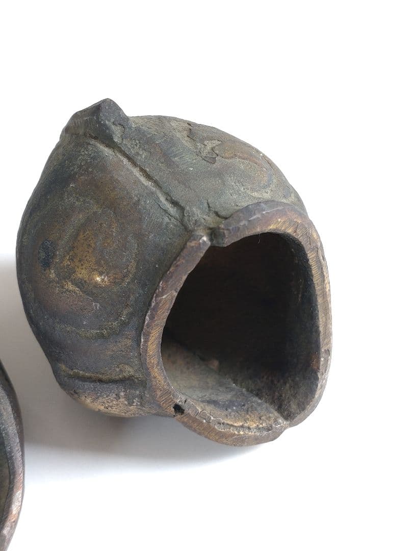 アンティーク オブジェ　ブロンズ製　　大小2個セット　刻印シール有　希少品