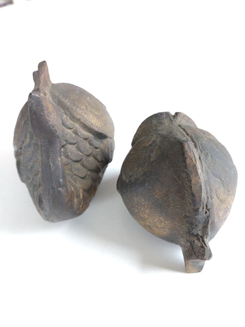 アンティーク オブジェ　ブロンズ製　　大小2個セット　刻印シール有　希少品