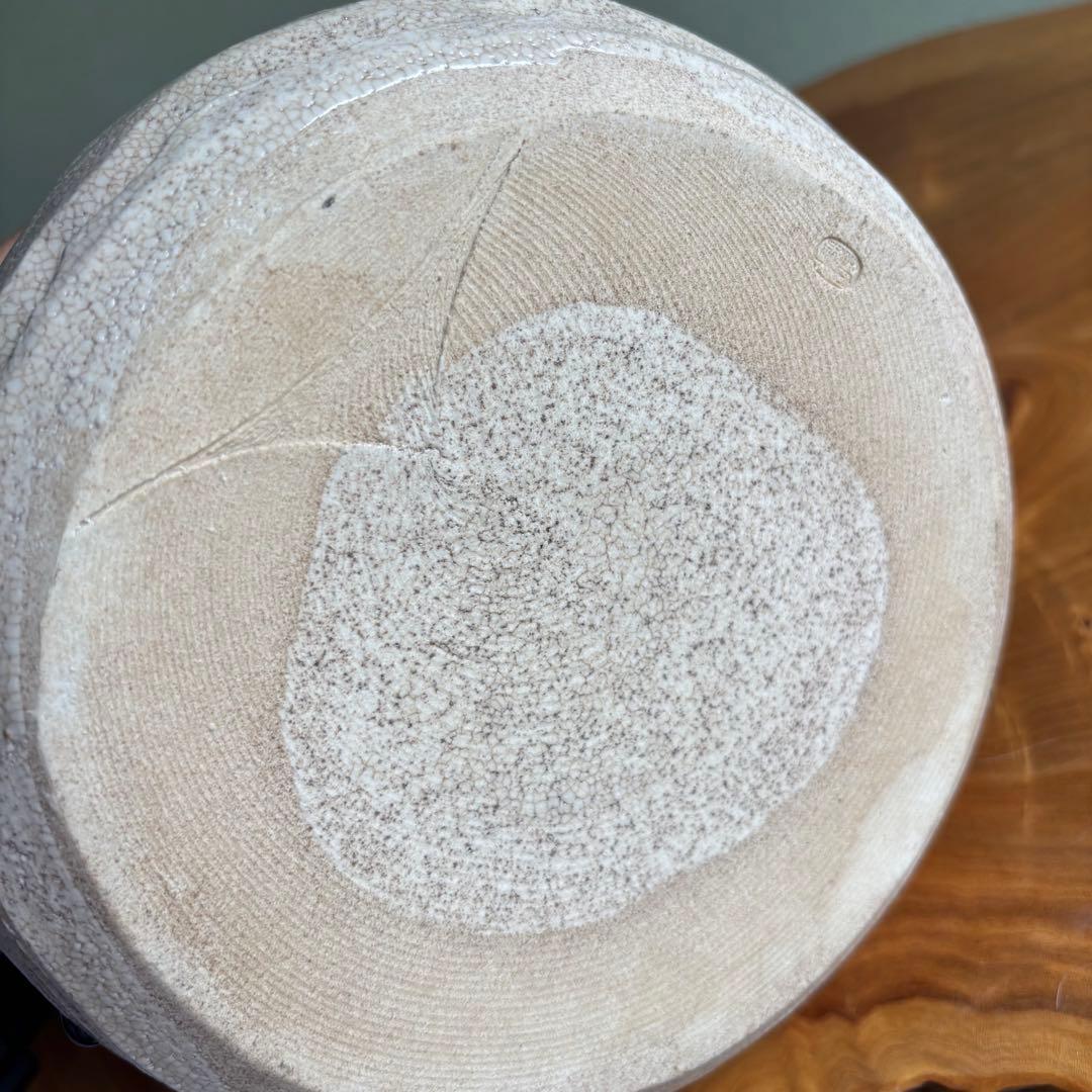 水指　山口錠鉄作　織部焼　茶道具　共箱