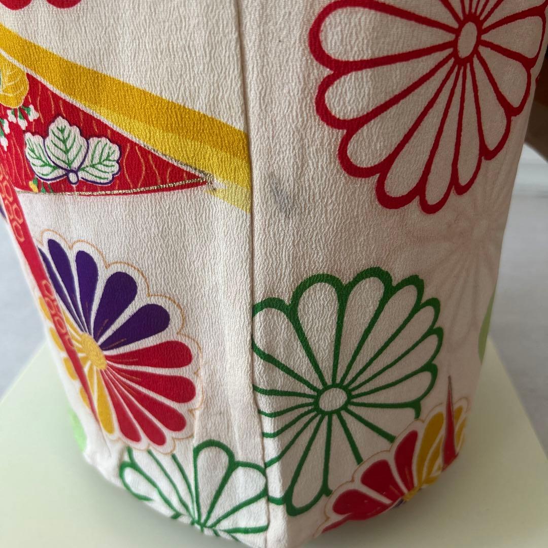 7歳　七五三　アンティーク正絹着物、帯、帯揚げ、帯締め　しごき