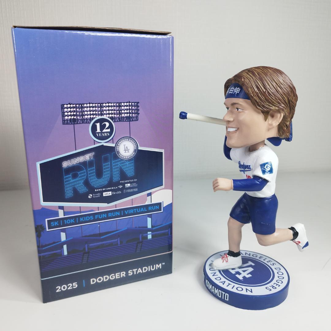 山本由伸 ドジャース サンセットラン ボブルヘッド 大谷翔平 非売品 h87T