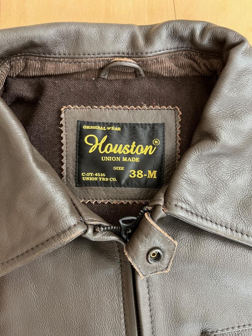 HOUSTON（ヒューストン）本革ショートジャケット　ダークブラウン