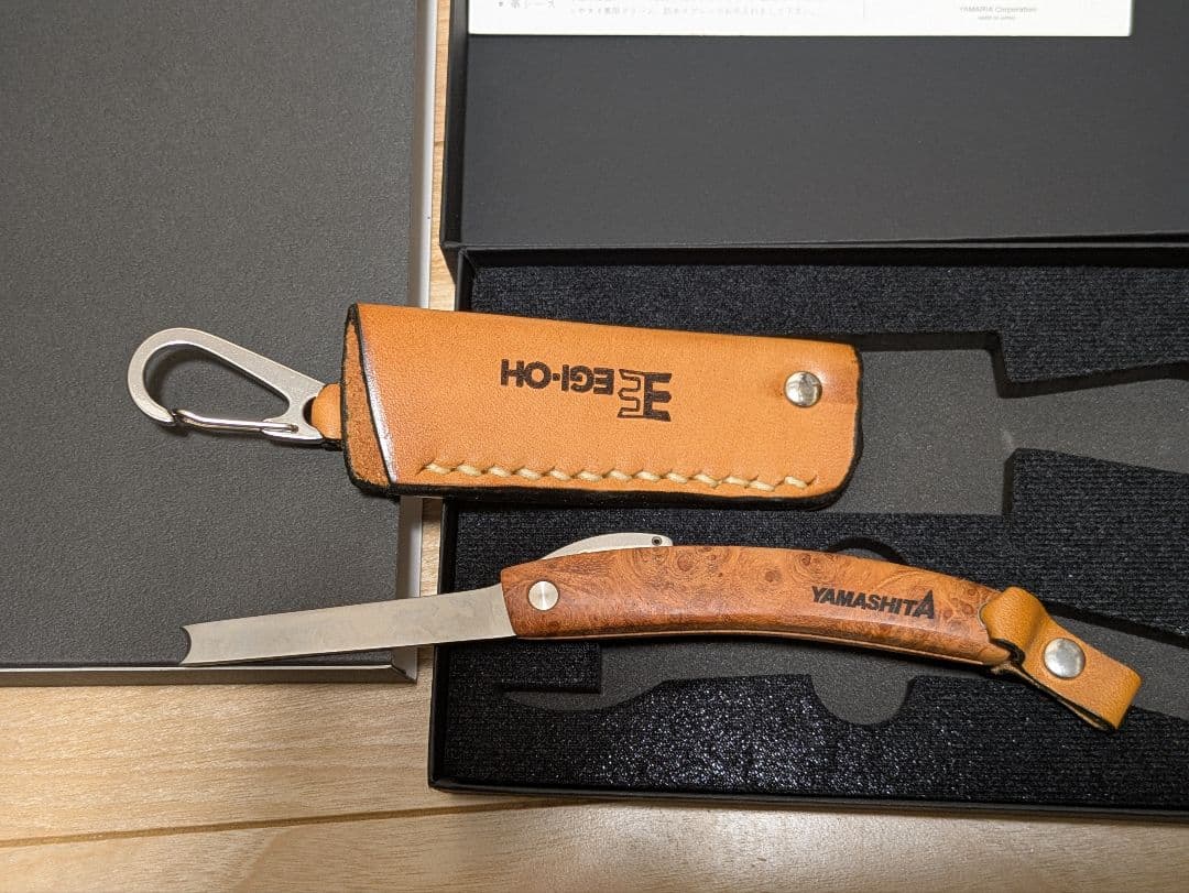 YAMASHITA EGI-OH 木製イカシメ　優牙　革ケース