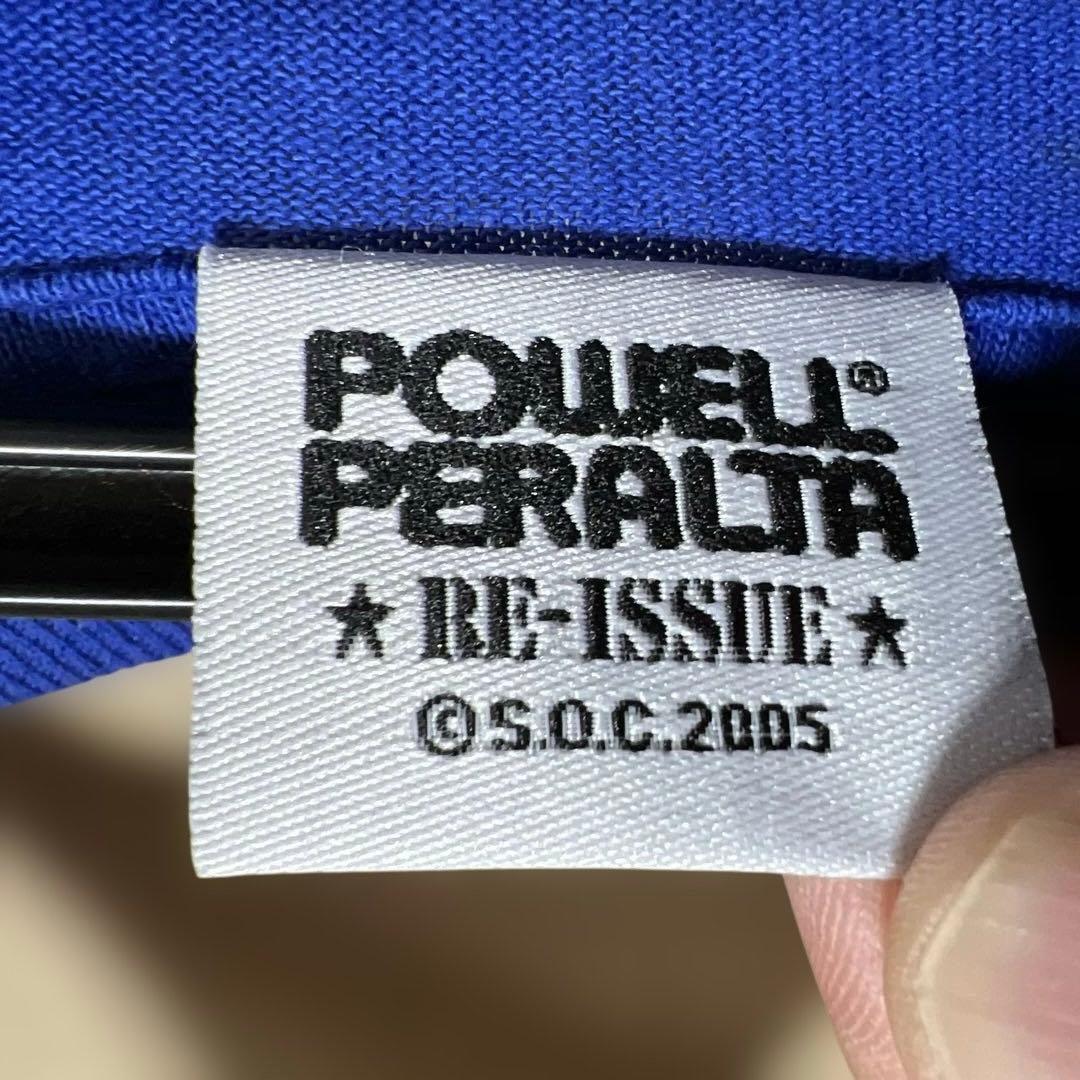パウエル　Powell Peralta スカル tシャツ 2005年製　青　xl