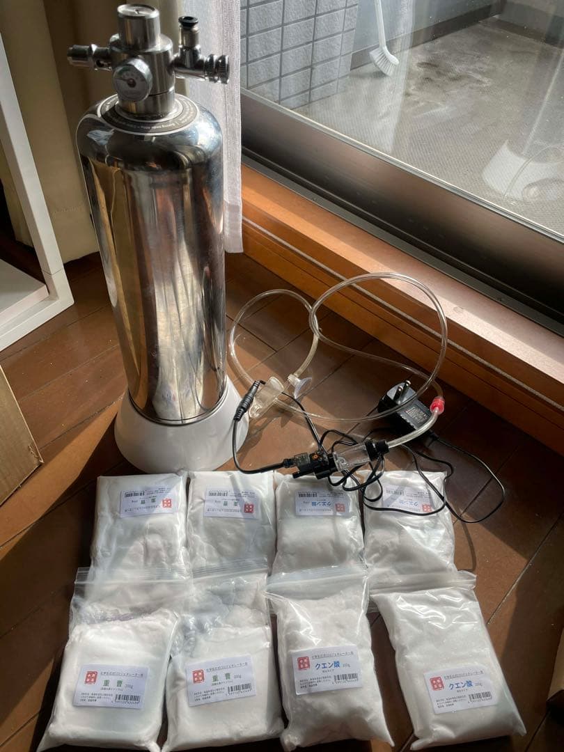 自作CO2添加装置セット ステンレスボンベ レギュレーター付き