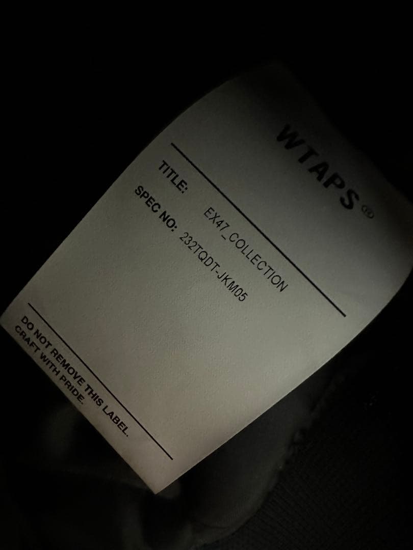 美品　WTAPS ダブルタップス TEAM JACKET ブラック