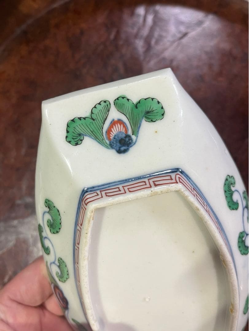 古伊万里　色絵　長皿　上手　享保　元禄　花唐草　唐草　柿右衛門　鍋島　吉祥