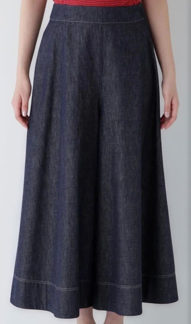 ヒューマンウーマン/ライトオンスデニムフレアースカーチョL新品