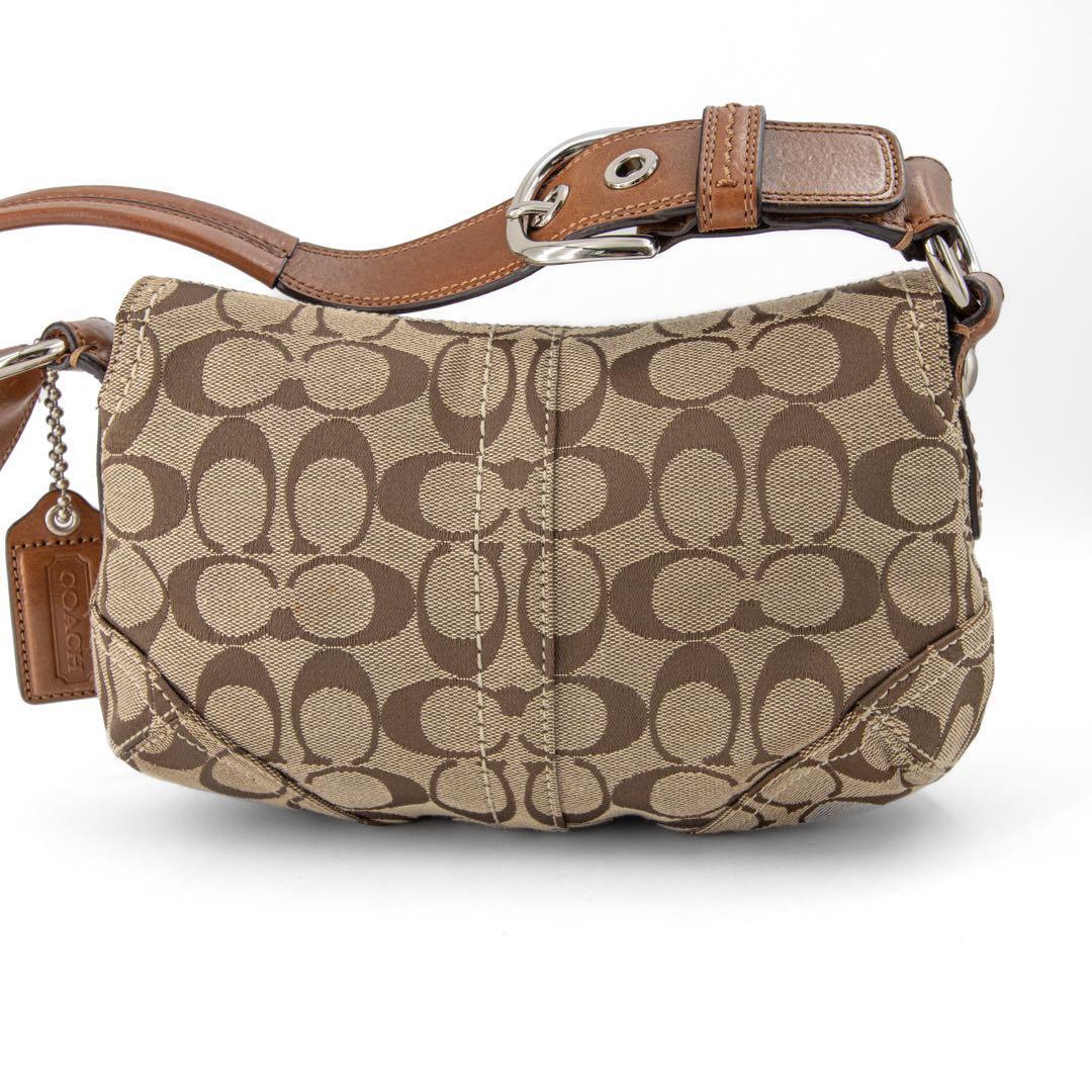 A027【COACH／コーチ】ソーホー　ハンドバッグ　ワンショルダー　シグネチャ
