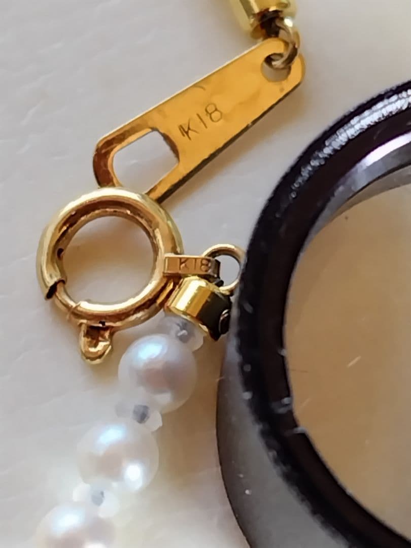 アコヤ真珠、あこや真珠ベビーパール、あこや砂芥子パールの、オメガ風ネックレス