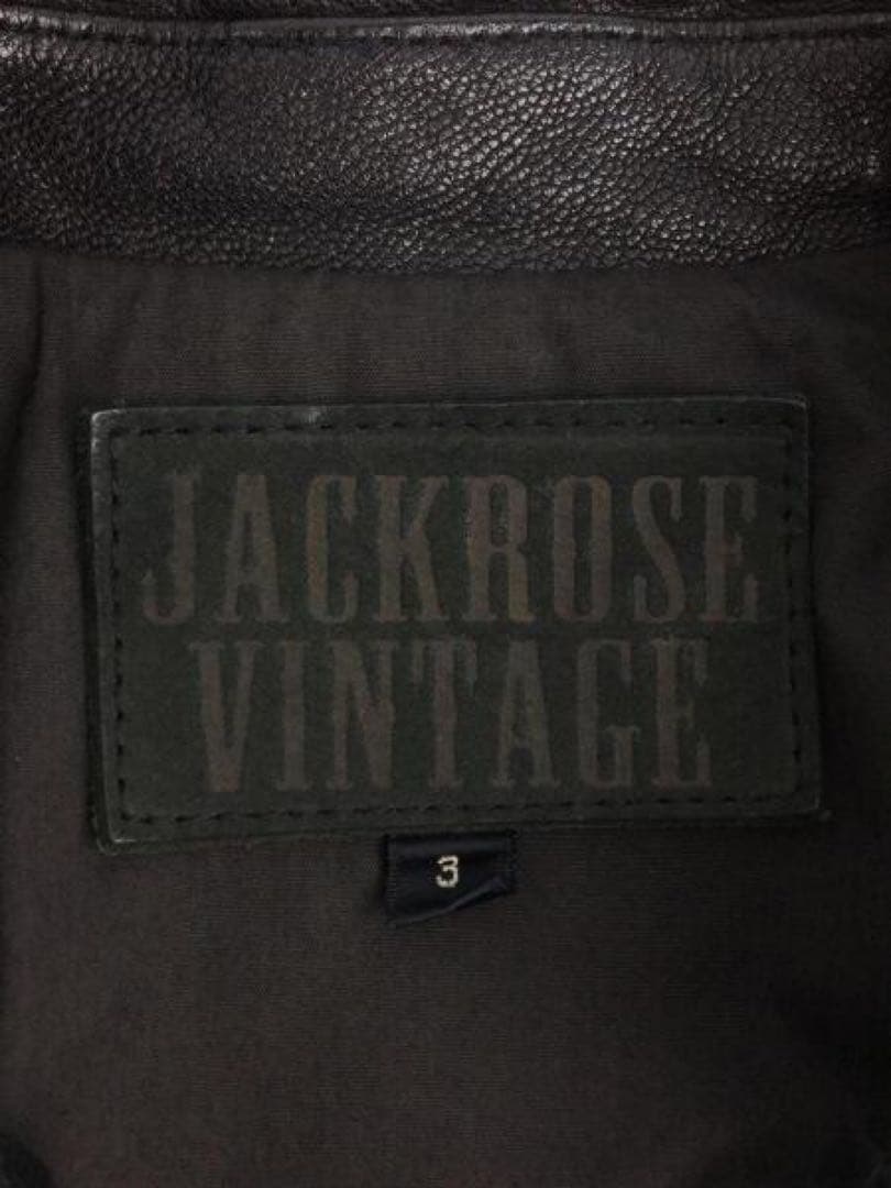 JACKROSE VINTAGE 90s 羊革 短丈ブラックレザージャケット