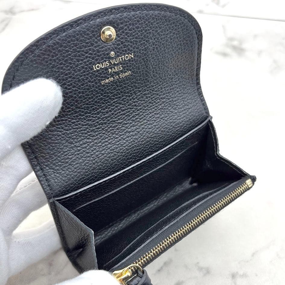 【超極美品・箱袋付き】ルイヴィトン　アンプラント　ポルトモネロザリ　ブラック