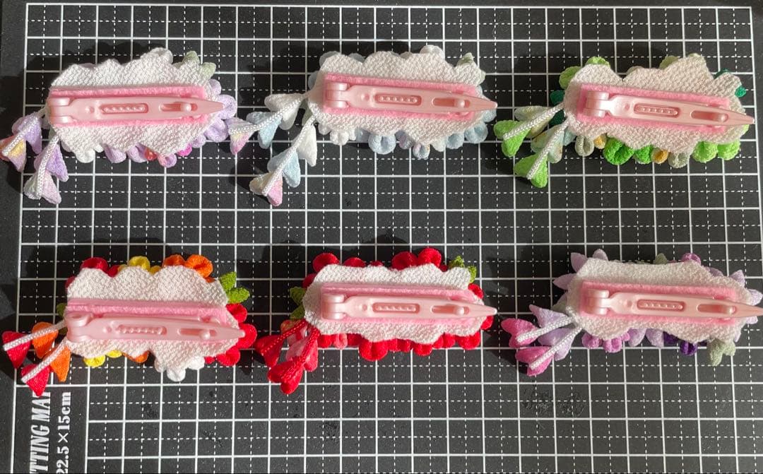 snsn　犬用バレッタ　つまみ細工