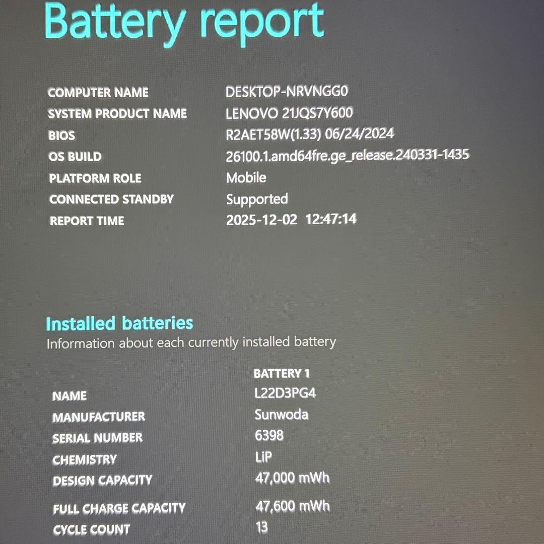 美品 ThinkPad E16 Gen1 第13世代 Hシリーズ i5 16GB