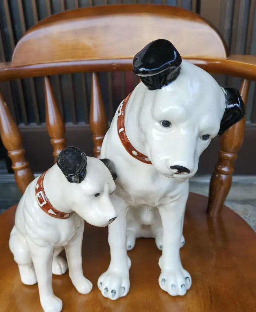 ビクター犬　ニッパー犬　31.5センチ　レア　爪付き　陶器