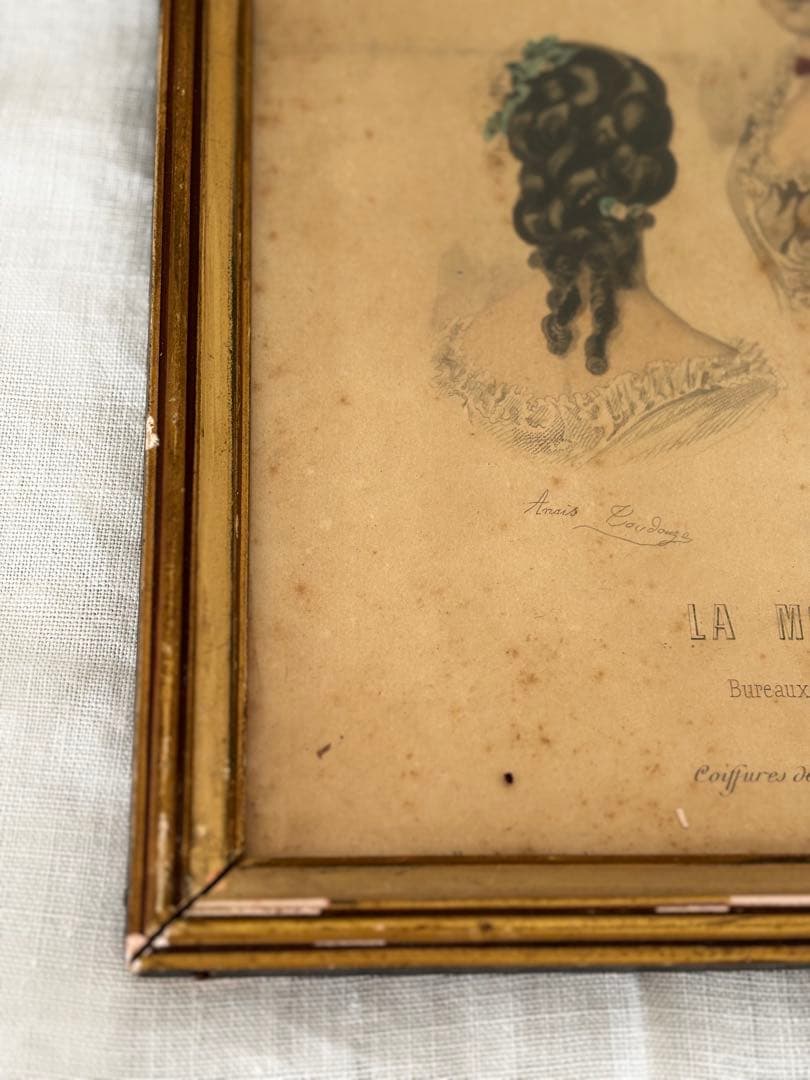 フランス　蚤の市　額　フレーム　壁掛け　ブロカント