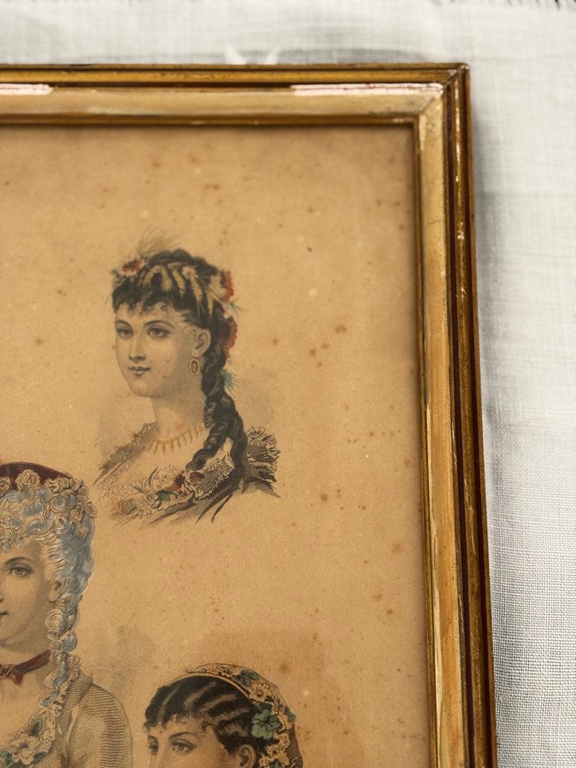 フランス　蚤の市　額　フレーム　壁掛け　ブロカント