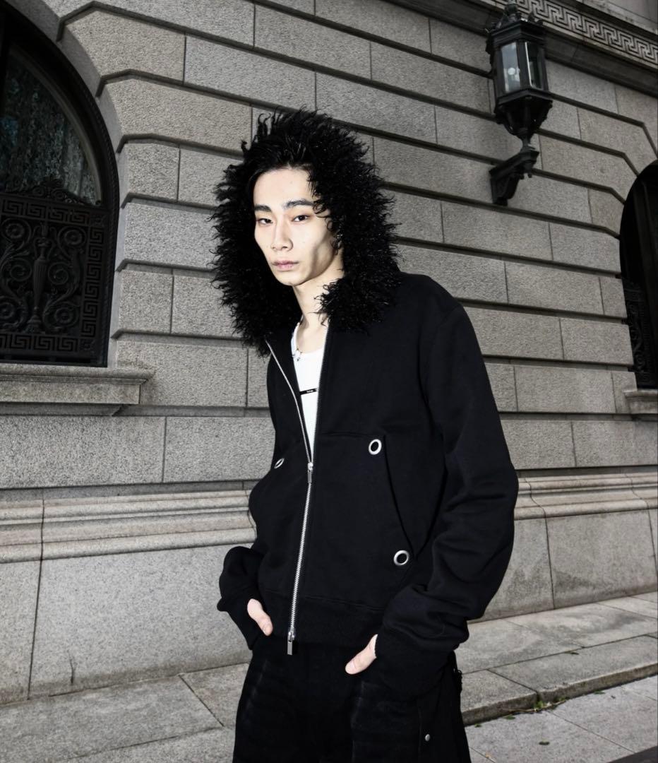 トップス jentlouis Fur Hood Zip Hoodie