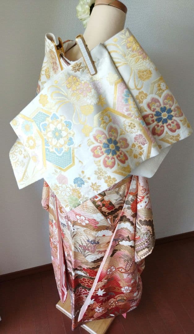 カリア　　　435.苺ミルクティー　振袖7点セット 正絹フルセット　成人式