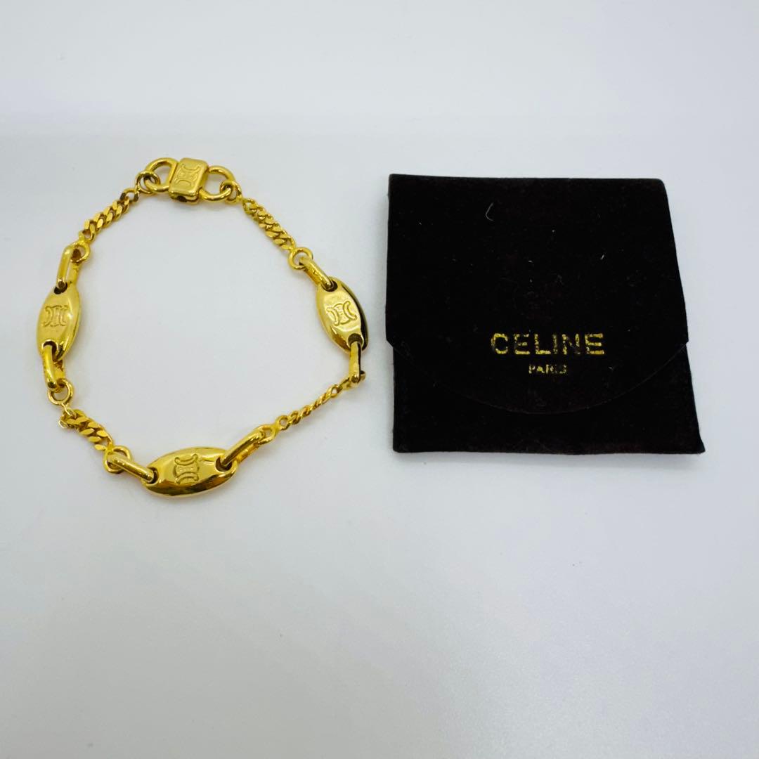 ✨CELINE✨セリーヌ✨ヴィンテージ✨マカダム✨ブレスレット✨袋付き✨