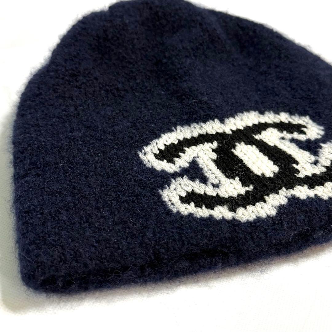 CHANEL ネイビー ロゴニット帽