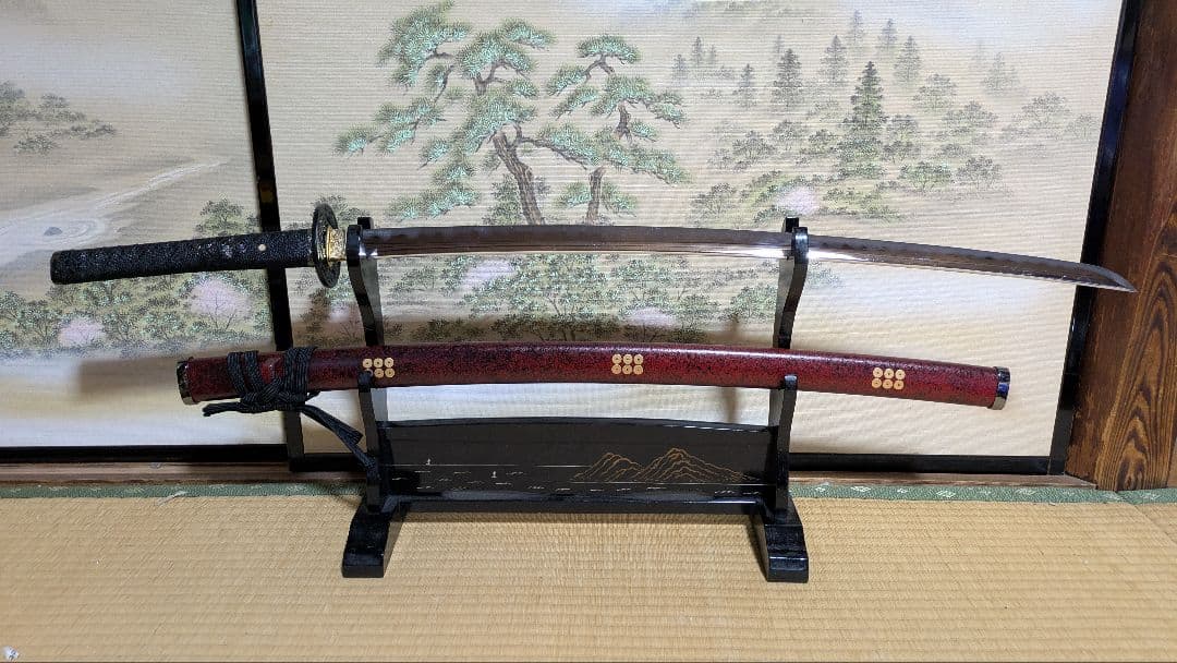 【値下げ】金属製 模造刀 六文銭 真田幸村拵え