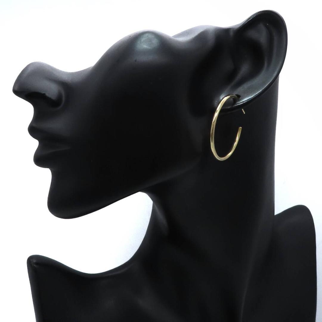 ティファニー イエロー ゴールド ミディアム フープ ピアス HI77