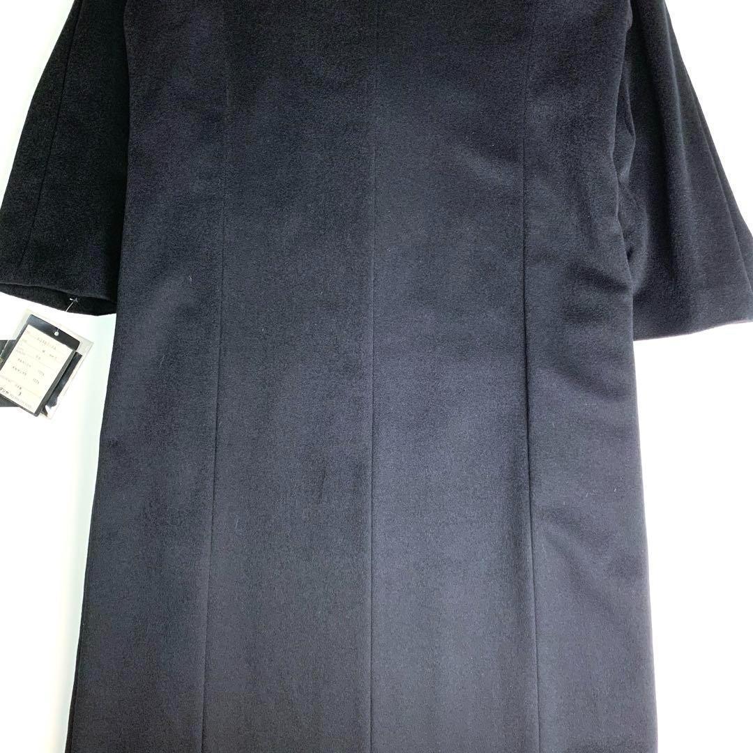 【新品タグ付‼️マキシ丈 カシミヤ100%】ダリヤ ロング チェスターコート 黒