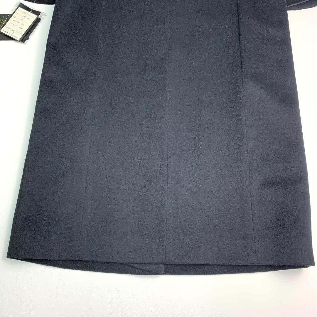 【新品タグ付‼️マキシ丈 カシミヤ100%】ダリヤ ロング チェスターコート 黒