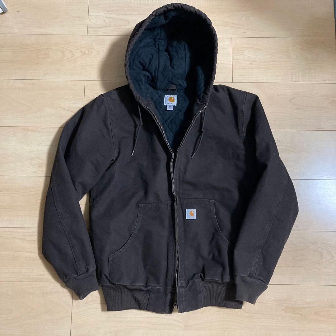 希少xsサイズ 美品 カーハート アクティブジャケット ダークブラウン