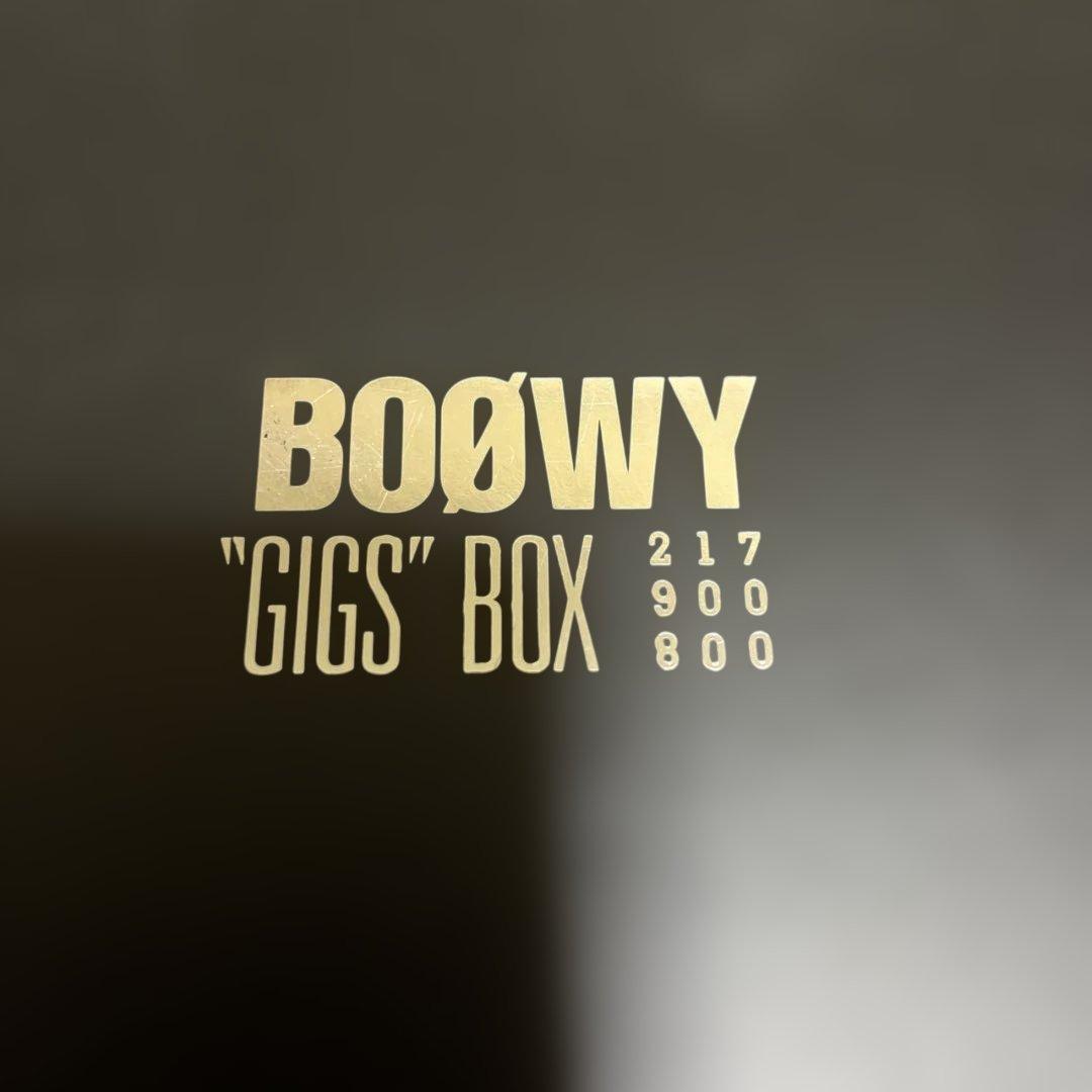 BOØWY GIGS BOX DVD 限定盤, ライブ盤, ボックスコレクション