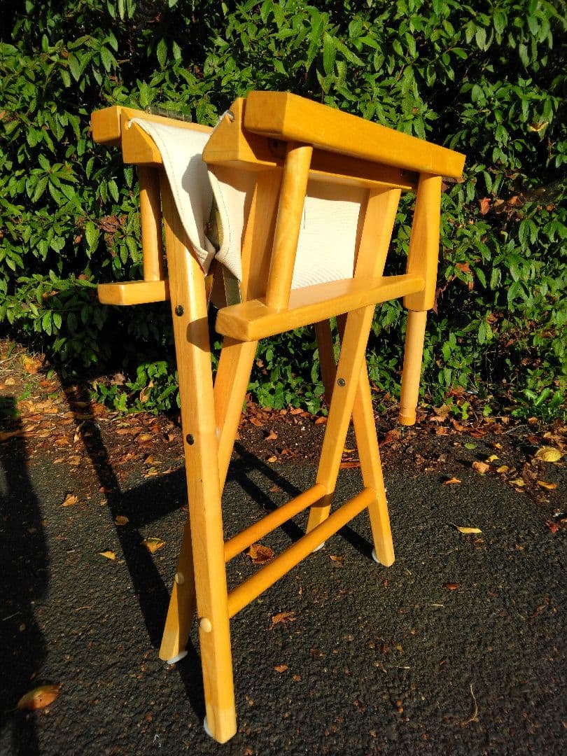 非売品　パナソニック　ディレクターズチェア 帆布　コットン　ウッド 　折りたたみ