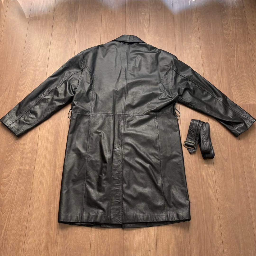 美品 Castelbajac レザーコート XL リアルレザー ベルト付 Y2K