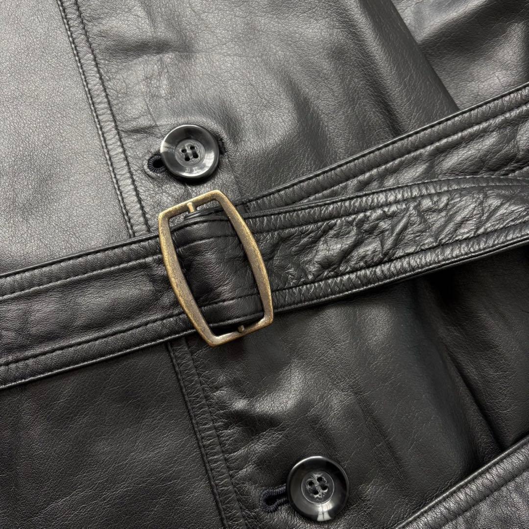 美品 Castelbajac レザーコート XL リアルレザー ベルト付 Y2K