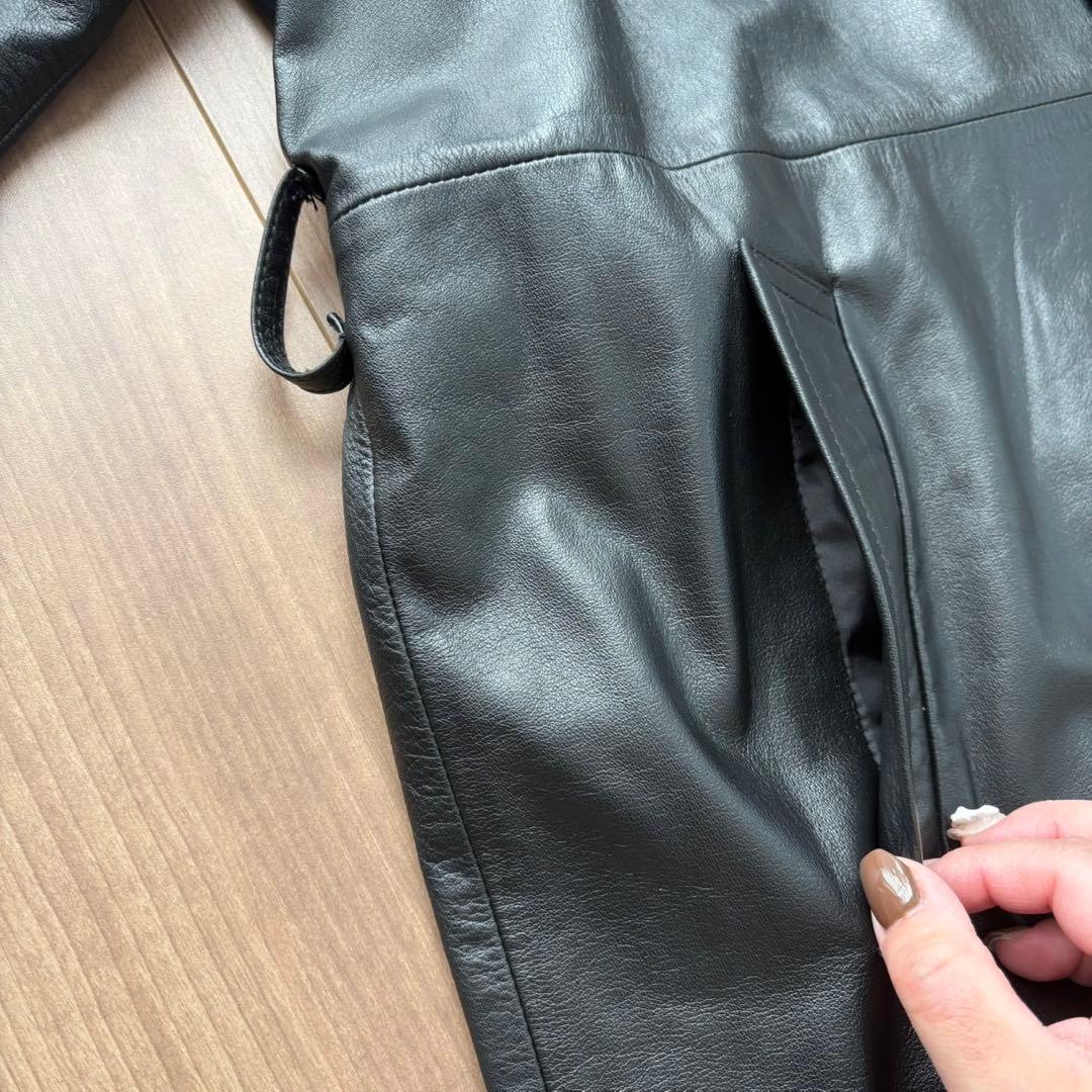 美品 Castelbajac レザーコート XL リアルレザー ベルト付 Y2K