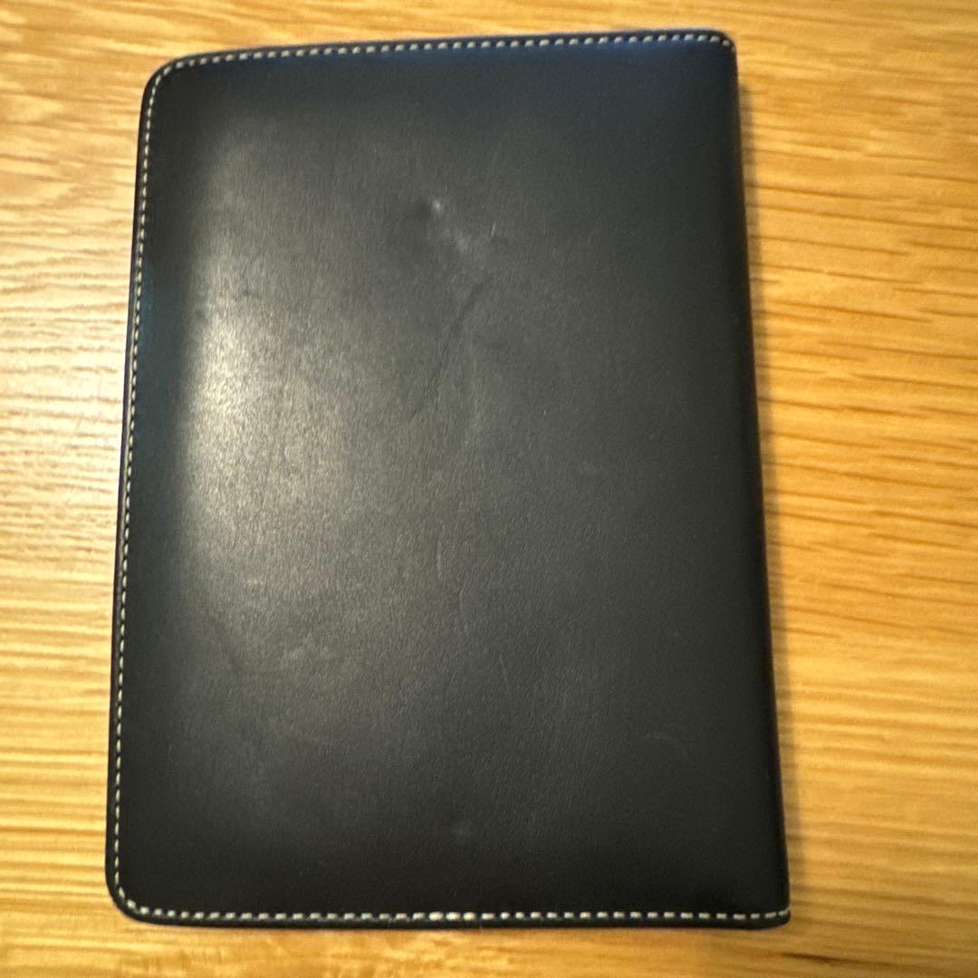 COACH 革　フォトアルバム　ブックカバー　黒