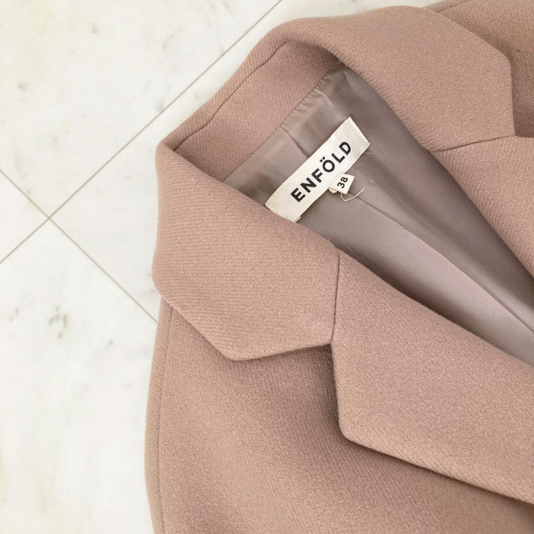 エンフォルド　カシミヤ入りメルトンチェスターコート　38 ベージュ