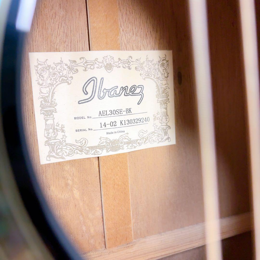 Ibanez AEL30SE-BK エレアコ ブラック フィッシュマン搭載