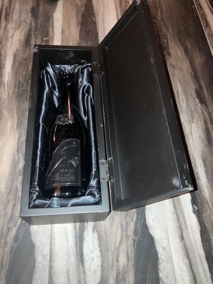 ソウメイシャンパンボトル4本空き瓶セット メタルボックス4個付き