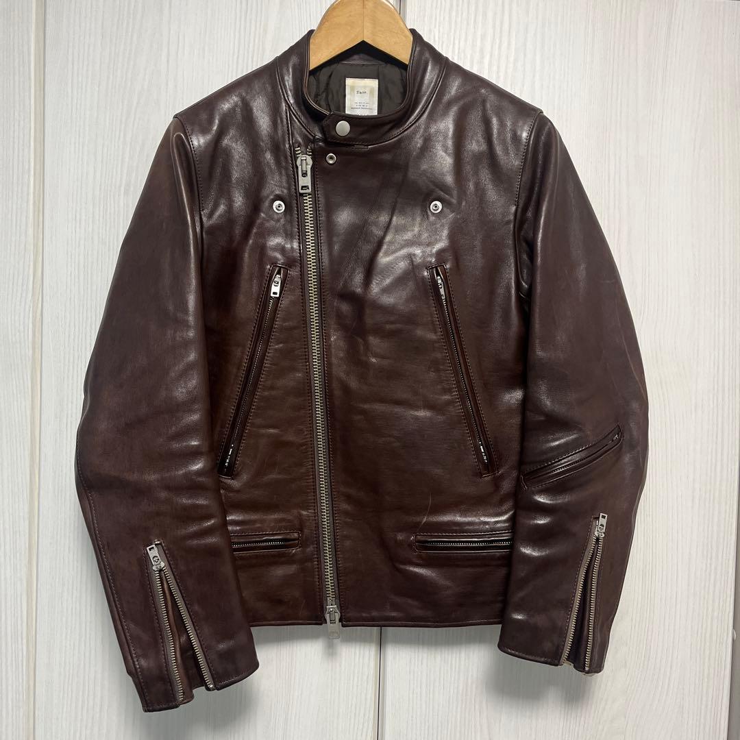 ジ*急様 Name. レザーライダースコードバンダークブラウン名作0トムフォード
