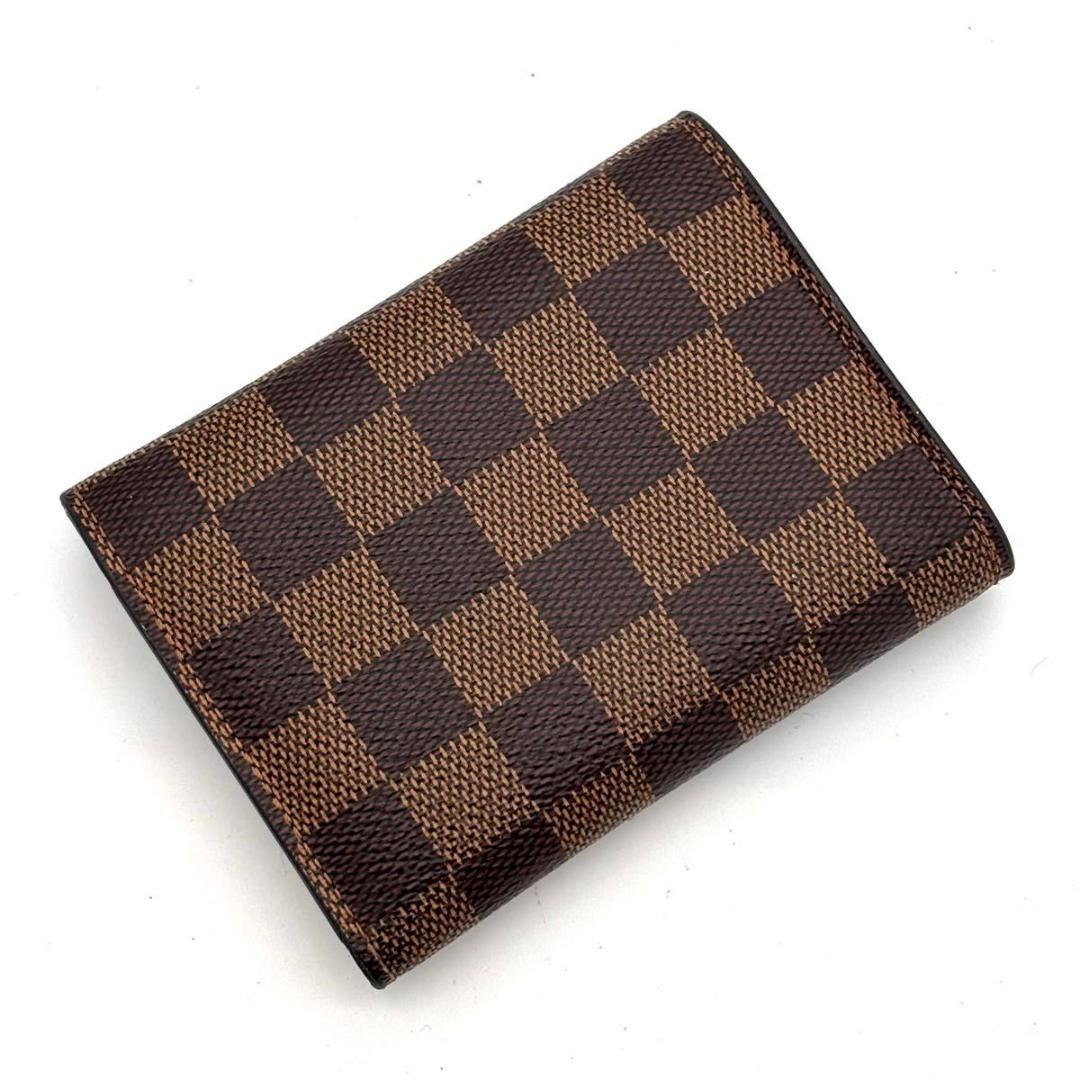 【超美品】ルイヴィトン ポルトフォイユ ヴィクトリーヌ ダミエ 三つ折り財布