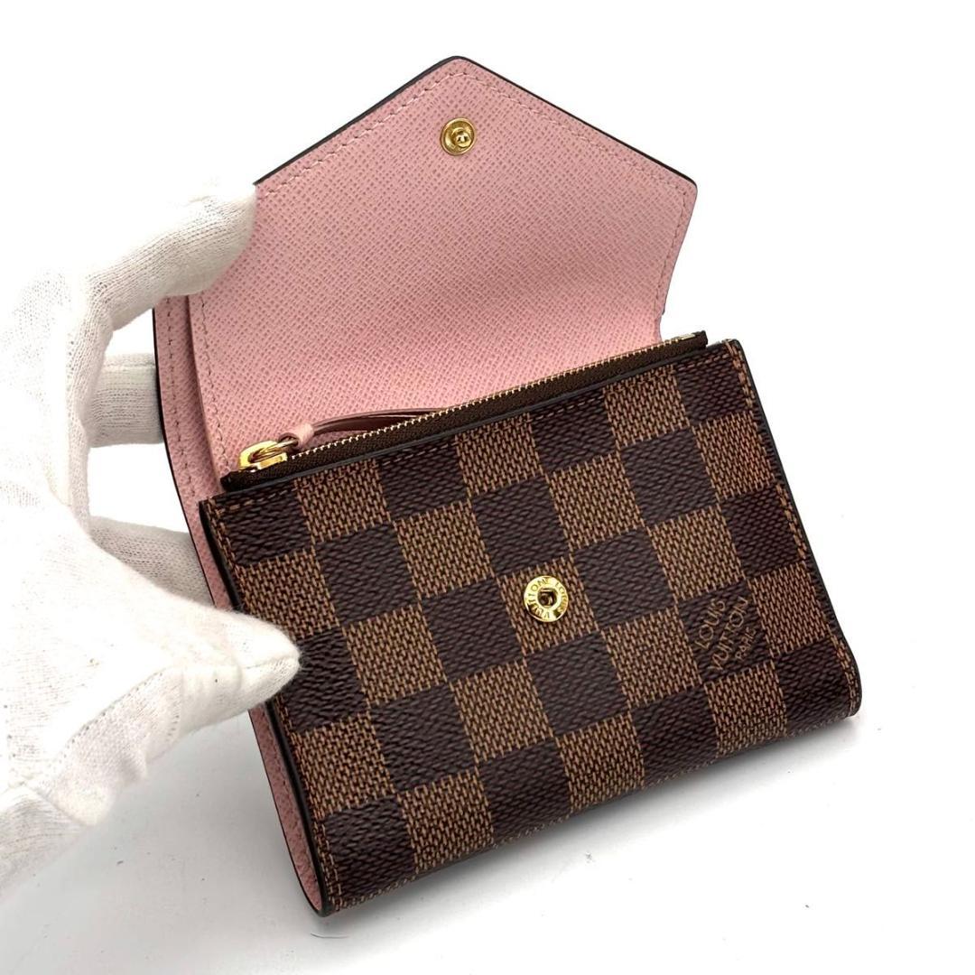 【超美品】ルイヴィトン ポルトフォイユ ヴィクトリーヌ ダミエ 三つ折り財布