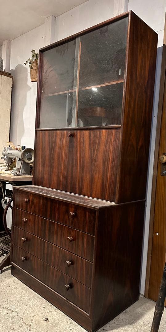 アンティーク　キャビネットブック　ビューロー　ミッドセンチュリー　デザイナーズ