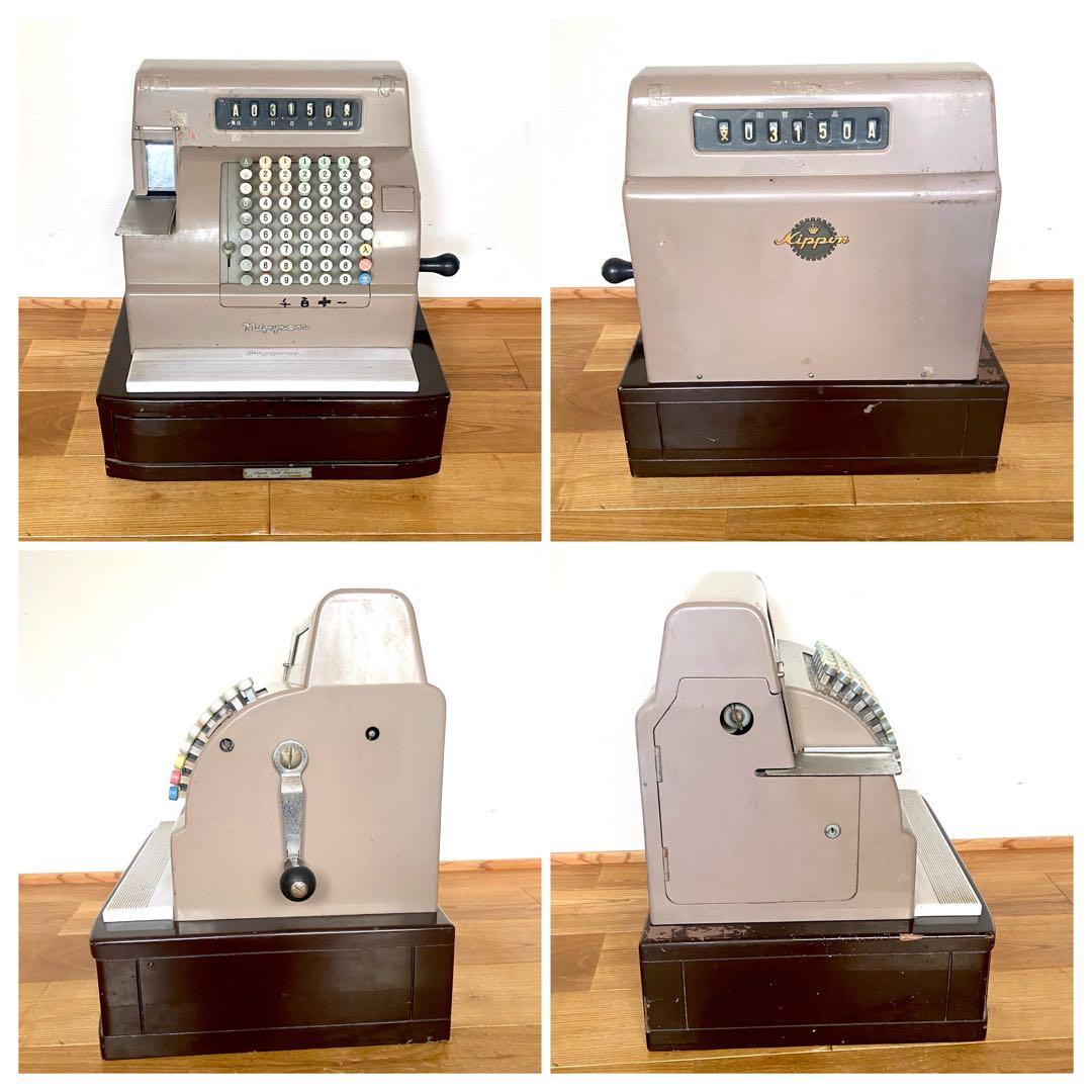 昭和レトロ 日本金銭機械 Nippon 手動式レジスター 当時物 ヴィンテージ